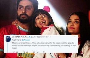 Abhishek Bachchan Fitting Response To A Troll Questioning Aaradhya's Normal Childhood