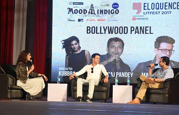 Neeraj Pandey And Manoj Bajpayee In A Panel Discussion At IIT Bombay