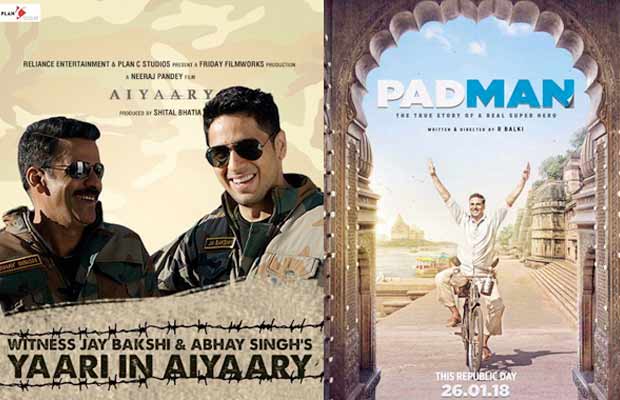 Aiyaary And Padman To Be The First Clash Of 2018!