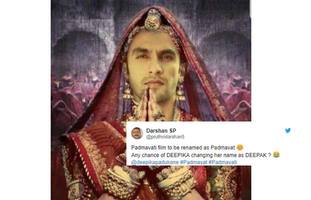 Padmavati Is Renamed To Padmavat, Twitterati’s Hilarious Reaction Will Make You Go ROFL!