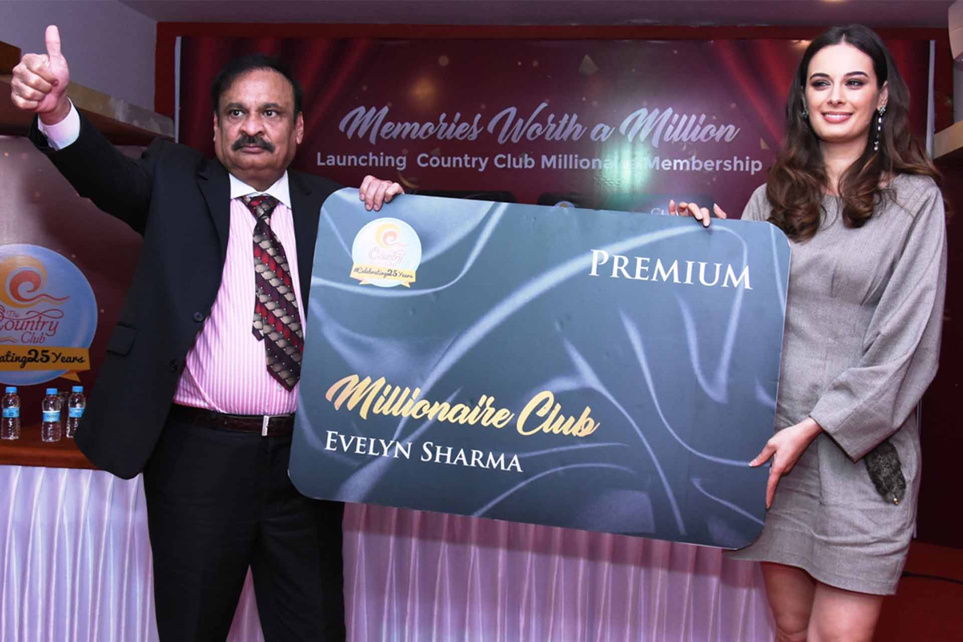 Actress Evelyn Sharma Unveiled Country Club’s New MILLIONAIRES CLUB