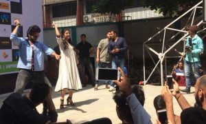 Mitron Stars Jackky Bhagnani And Kritika Kamra Visits ASM College In Pune
