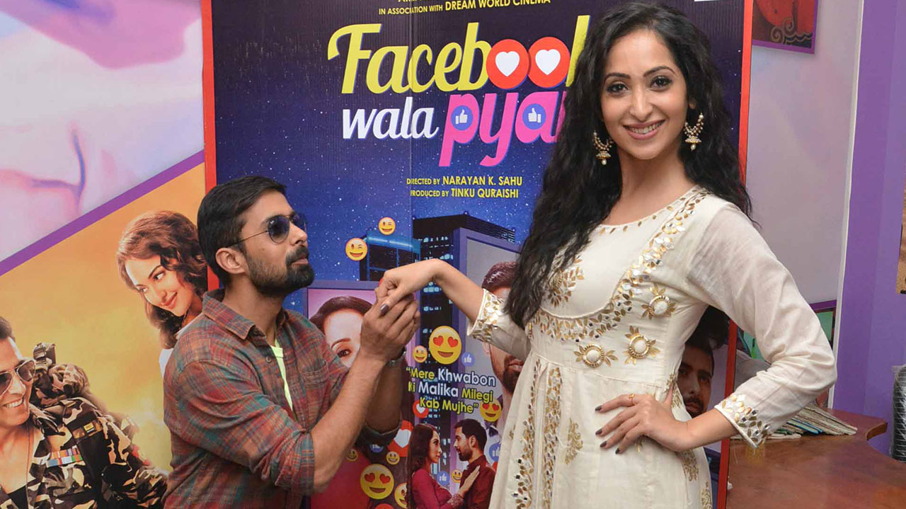 Actor Rajesh Sharma, Rahul Bagga And Nancy Thakkar Promoting ‘Facebook Wala Pyar’