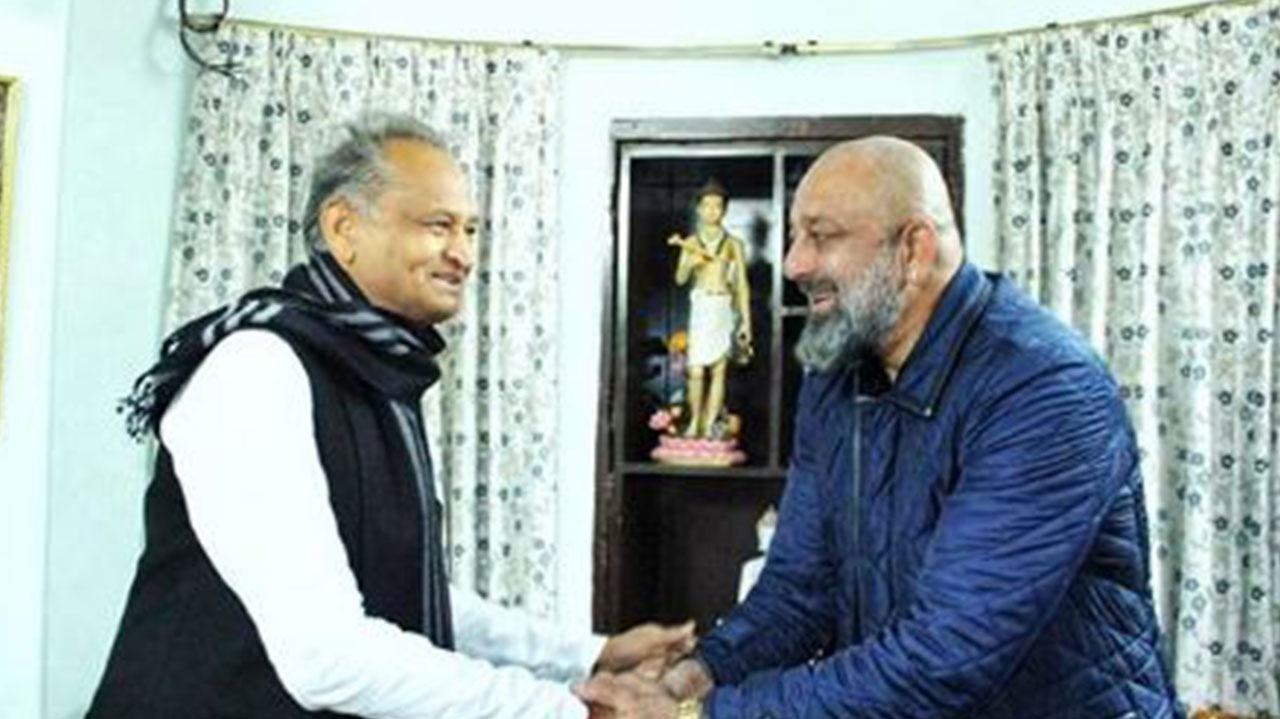 Sanjay Dutt Shares A Picture With Honorable Chief Minister Of Rajasthan, Mr Ashok Gehlot!