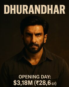 Dhurandhar Leads Ranveer Singh's Opening Day Box Office Showdown